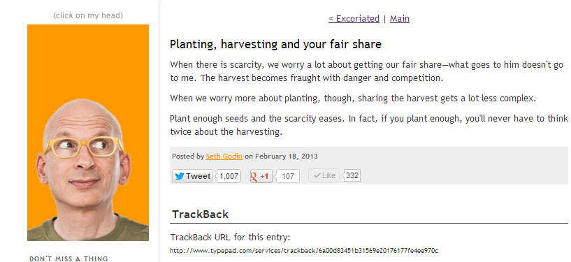 seth godin plant seeds