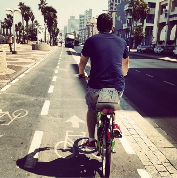 Husband on Bike. Photo by Jen Maidenberg
